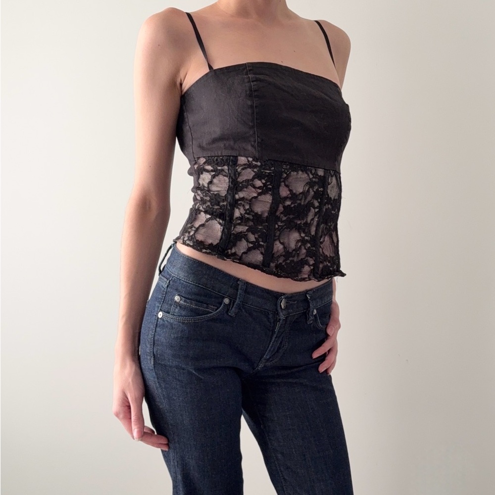 Rinascimento black and pink lace corset - Picture 5 of 7